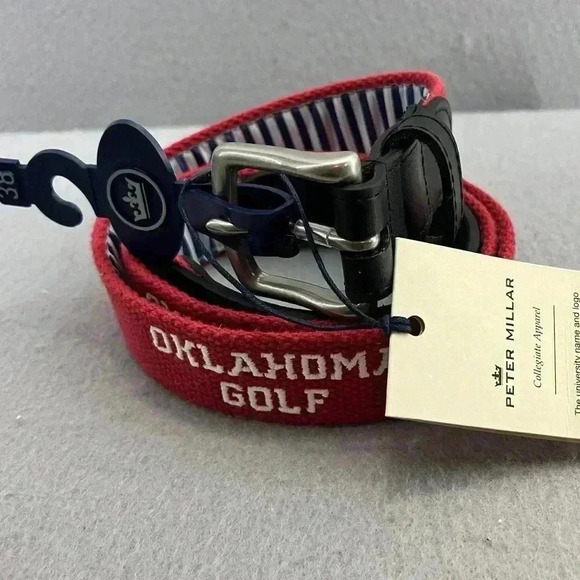 Peter Millar Belt NWT OU GOLF Collegiate Collection Oklahoma University Golf - Picture 5 of 12